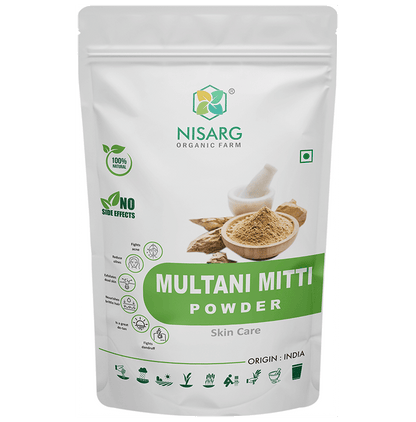 Nisarg Organic Farm Multani Mitti Powder - Classic Derma