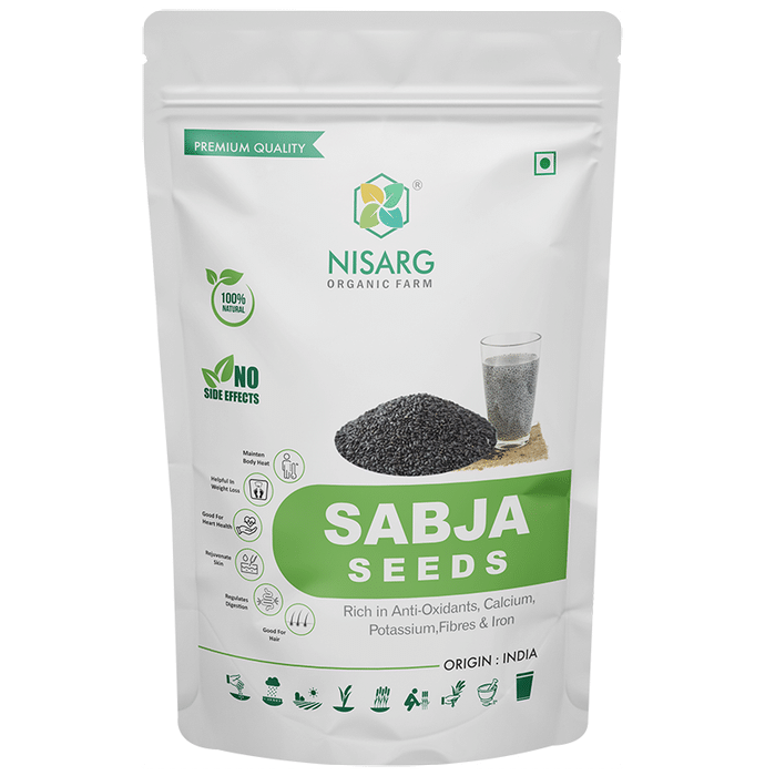 Nisarg Organic Farm Sabja Seeds - Classic Derma