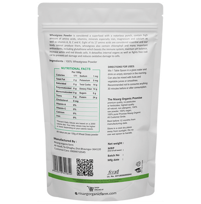 Nisarg Organic Farm Wheat Grass Powder