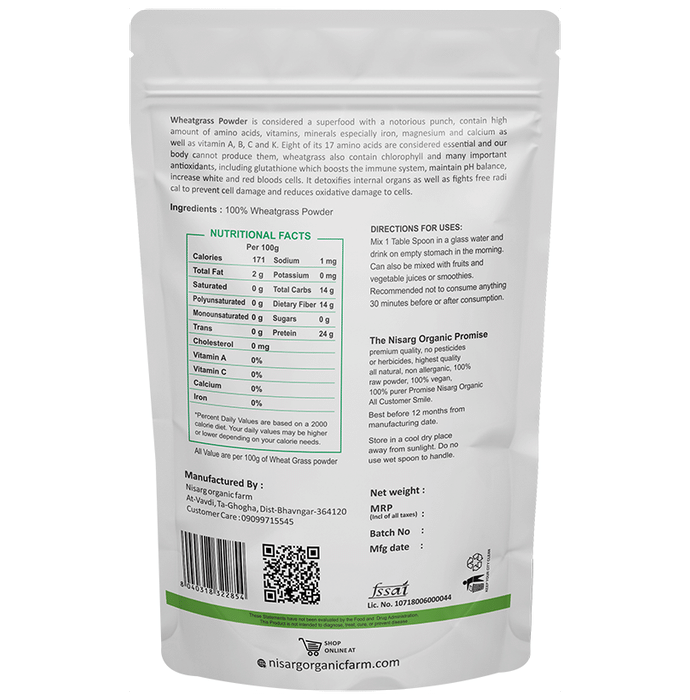 Nisarg Organic Farm Wheat Grass Powder