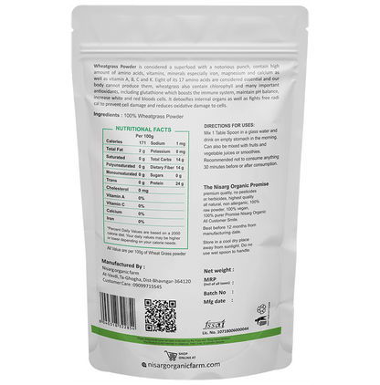 Nisarg Organic Farm Wheat Grass Powder