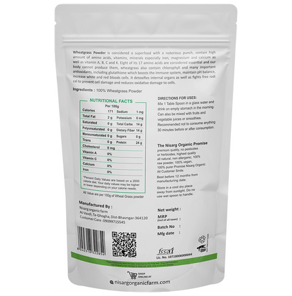 Nisarg Organic Farm Wheat Grass Powder