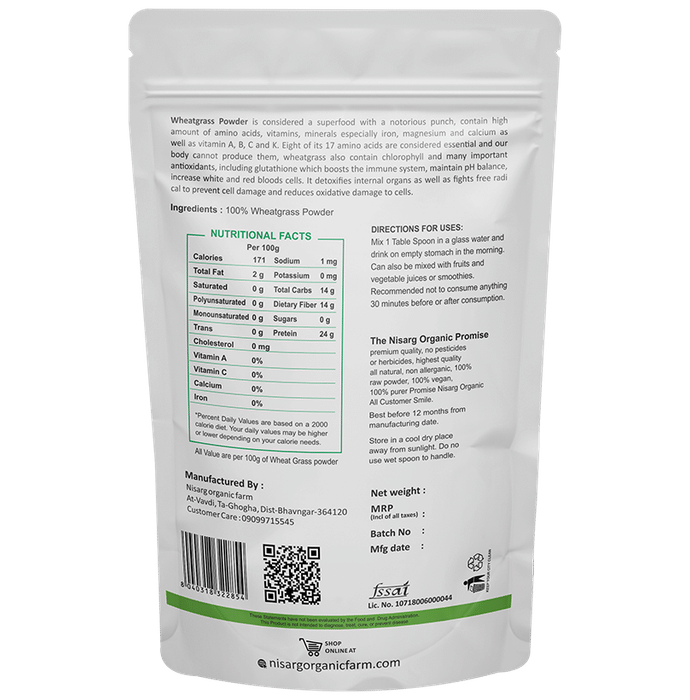 Nisarg Organic Farm Wheat Grass Powder