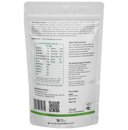 Nisarg Organic Farm Wheat Grass Powder