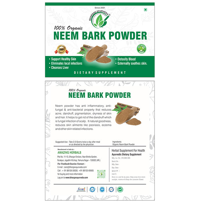 Dr.Bhargav’s Neem Bark Powder (100gm Each)