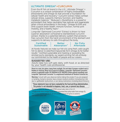 Nordic Naturals Ultimate Omega + Curcumin Softgel
