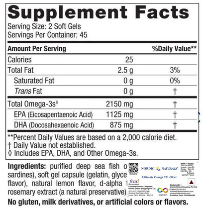 Nordic Naturals Ultimate Omega 2X
