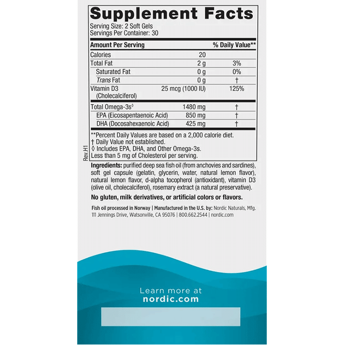 Nordic Naturals Ultimate Omega Xtra Softgels
