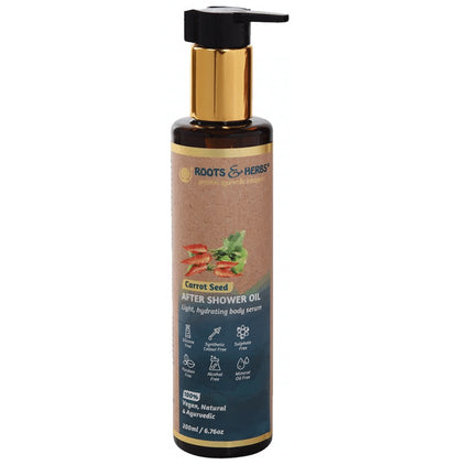 Roots and Herbs Carrot Seed After Shower Oil - Classic Derma