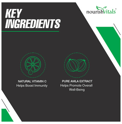 NourishVitals Amla Vitamin C 500mg Veg Capsule (60 Each)