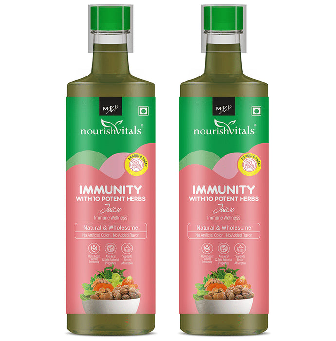 NourishVitals Immunity With 10 Potent Herbs Juice (500ml Each)