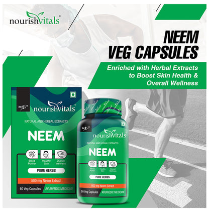 NourishVitals Neem 500mg Veg Capsule (60 Each)