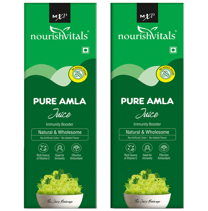 NourishVitals Pure Amla Juice (500ml Each) - Classic Derma
