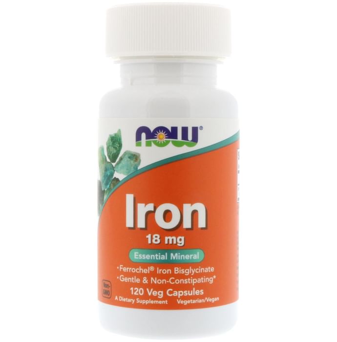 Now Foods Iron 18mg Veg Capsule - Classic Derma