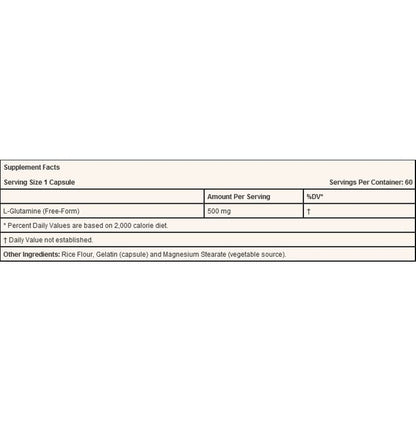 Now Foods L-Glutamine 500mg Capsule