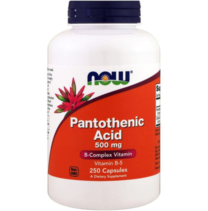 Now Foods Pantothenic Acid 500mg Capsule - Classic Derma