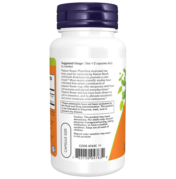 Now Foods Passion Flower Extract Veg Capsule