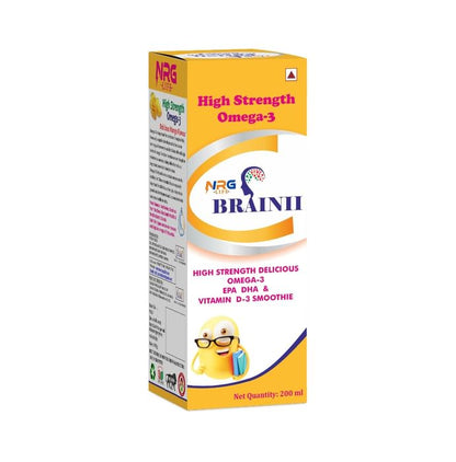 NRG Life Brainii High Strength Omega 3 Syrup (200ml Each) Mango - Classic Derma