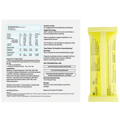 Nudge Combo Pack of Hydration Enhancer Sachet Orange Flavour & Lemon Flavour (24 Each)