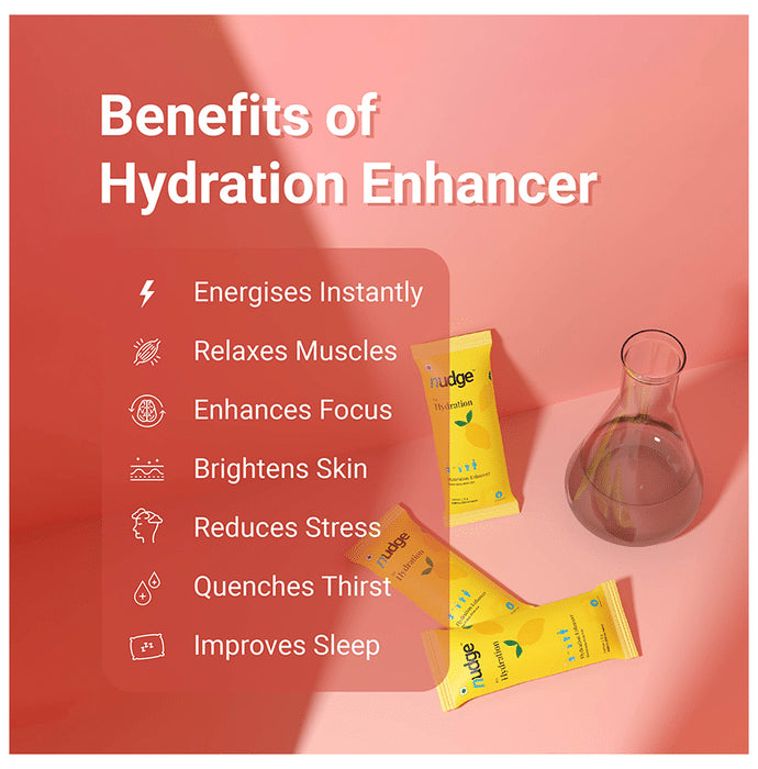 Nudge Hydration Enhancer Sachet for Daily Hydration & Energy Boost (5gm Each) Lemon