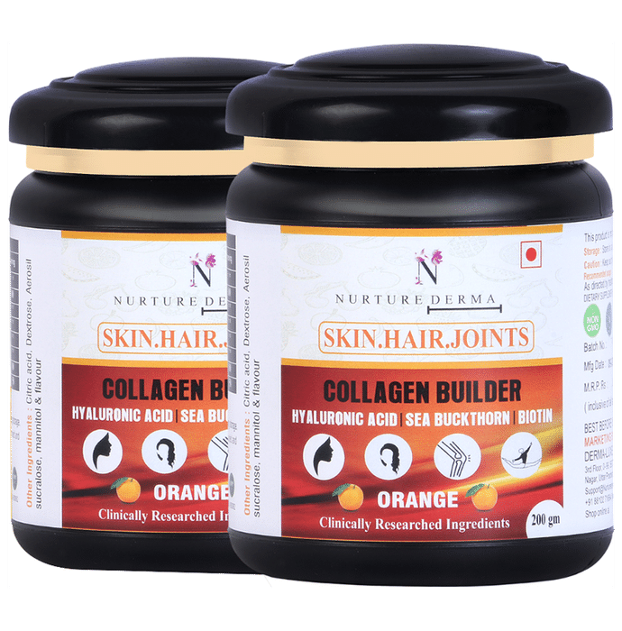 Nurture Derma Collagen Builder Powder (200gm Each) Orange - Classic Derma