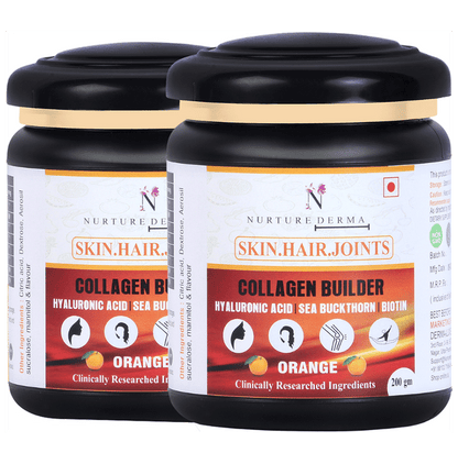 Nurture Derma Collagen Builder Powder (200gm Each) Orange - Classic Derma