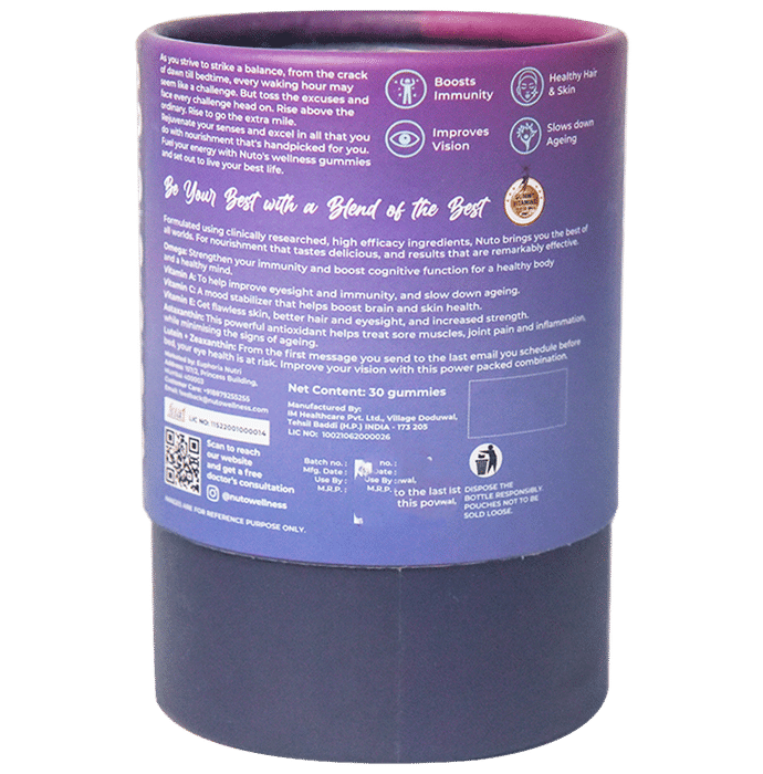 Nuto Wellness Sixth Sense Gummies Strawberry Mix