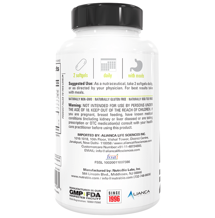 Nutra Bio Omega- 3 Fish Oil Soft Gel