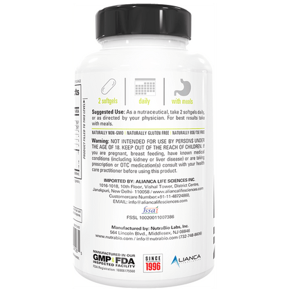 Nutra Bio Omega- 3 Fish Oil Soft Gel