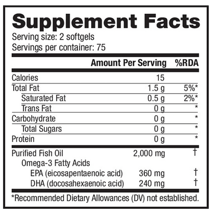 Nutra Bio Omega- 3 Fish Oil Soft Gel