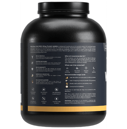 Nutrabay Gold Isolate Whey Protein for Muscles, Recovery, Digestion & Immunity | No Added Sugar | Flavour Rich Chocolate Creme