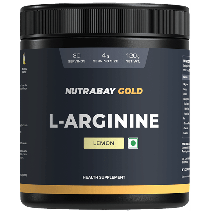 Nutrabay Gold L-Arginine Powder Lemon - Classic Derma