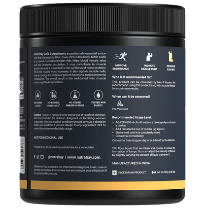 Nutrabay Gold L-Arginine Powder Lemon