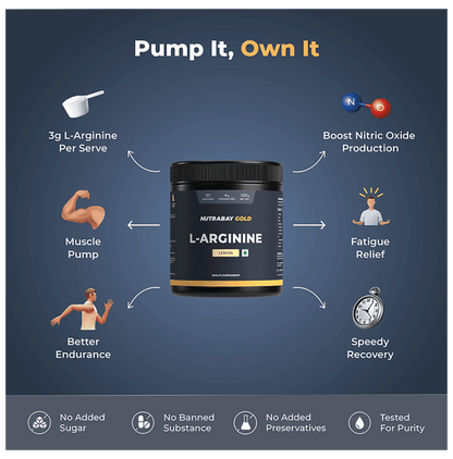 Nutrabay Gold L-Arginine Powder Lemon