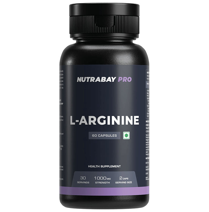 Nutrabay L-Arginine for Endurance & Muscle Pump | Capsule - Classic Derma