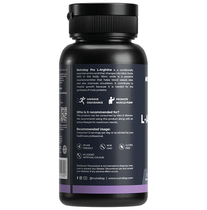 Nutrabay L-Arginine for Endurance & Muscle Pump | Capsule