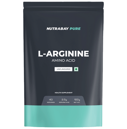 Nutrabay Pure L-Arginine Amino Acid Powder Unflavoured - Classic Derma