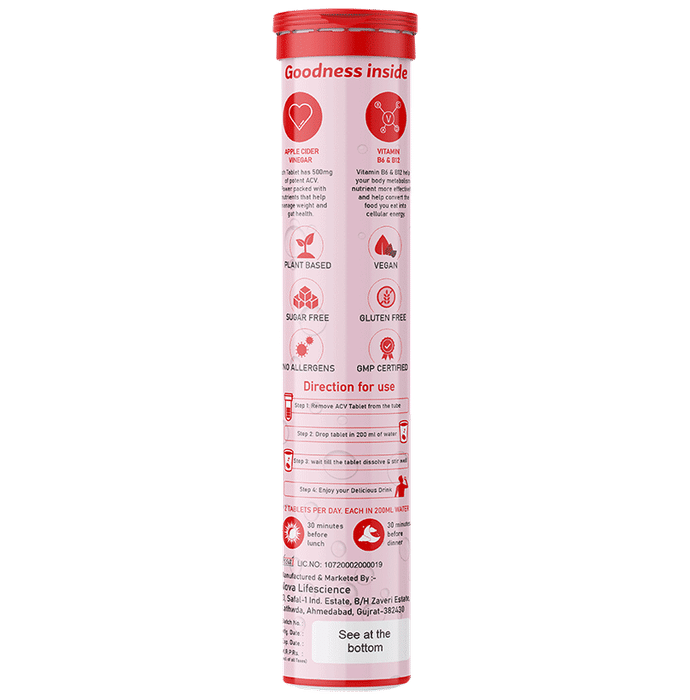 NutraChoice Apple Cider Vinegar Effervescent Tablet with the Mother (15 Each)