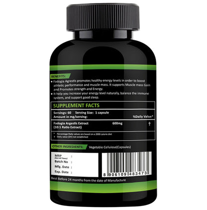 Nutracology Fadogia Argestis 600mg Capsule
