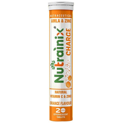 Nutrainix Charge Natural Vitamin C & Zinc Effervescent Tablet (20 Each) Orange - Classic Derma