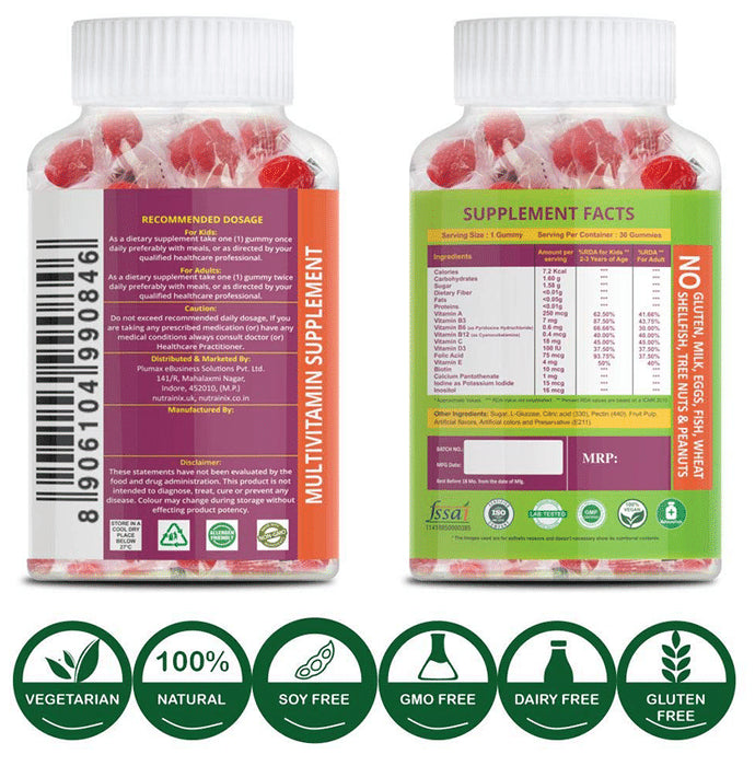 Nutrainix Multivitamin Kids for Kids & Adults Gummy (30 Each)