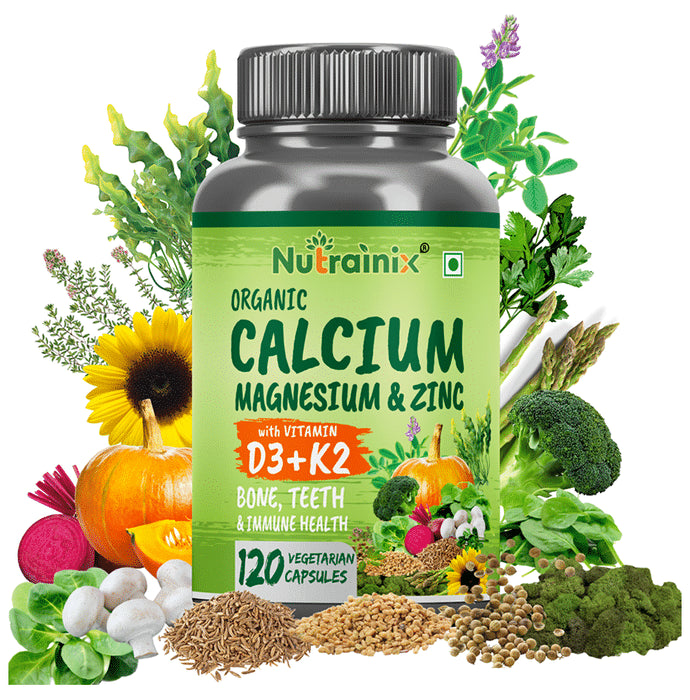 Nutrainix Organic Calcium Magnesium & Zinc Vegetarian Capsule - Classic Derma