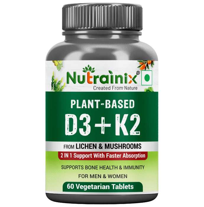 Nutrainix Plant-Based D3 + K2 Tablet - Classic Derma