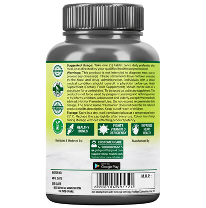 Nutrainix Plant-Based D3 + K2 Tablet