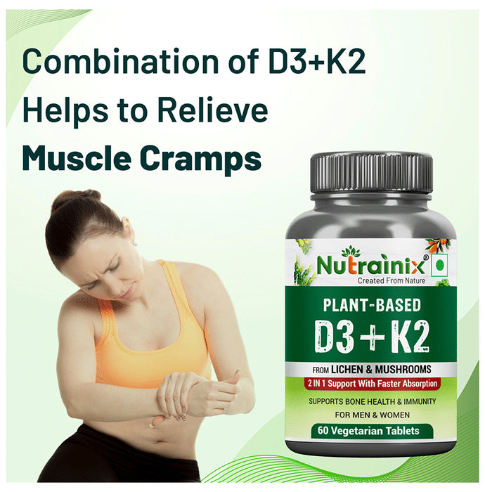 Nutrainix Plant-Based D3 + K2 Tablet