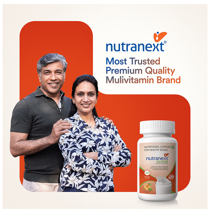 Nutranext Calcicare Chewable Tablet with Vitamin D2, Magnesium & Zinc Orange & Mint