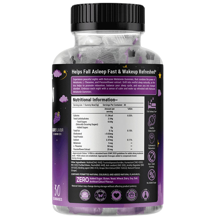Nutrazee Melatonin Sleep Gummies for Men & Women Gummy