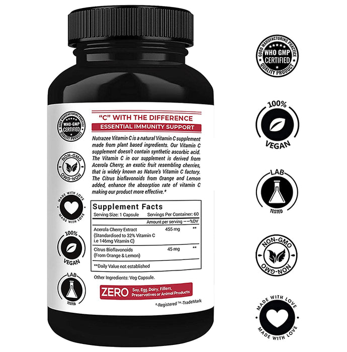 Nutrazee Natural Vitamin C Veg Capsule