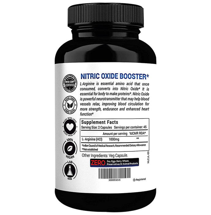 Nutrazee Premium L-Arginine Essential Amino Acid Veg Capsule