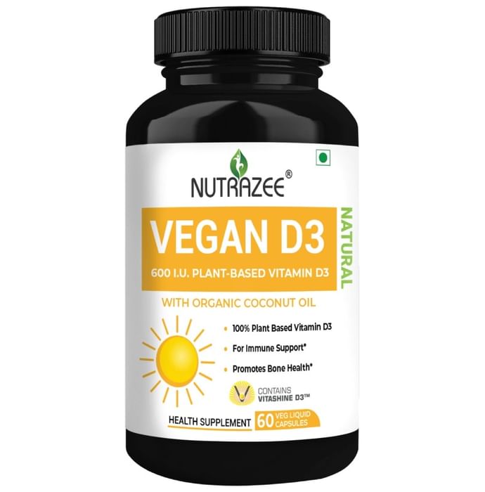 Nutrazee Vegan Vitamin D3 Plant-Based Supplement Veg Liquid Capsule - Classic Derma
